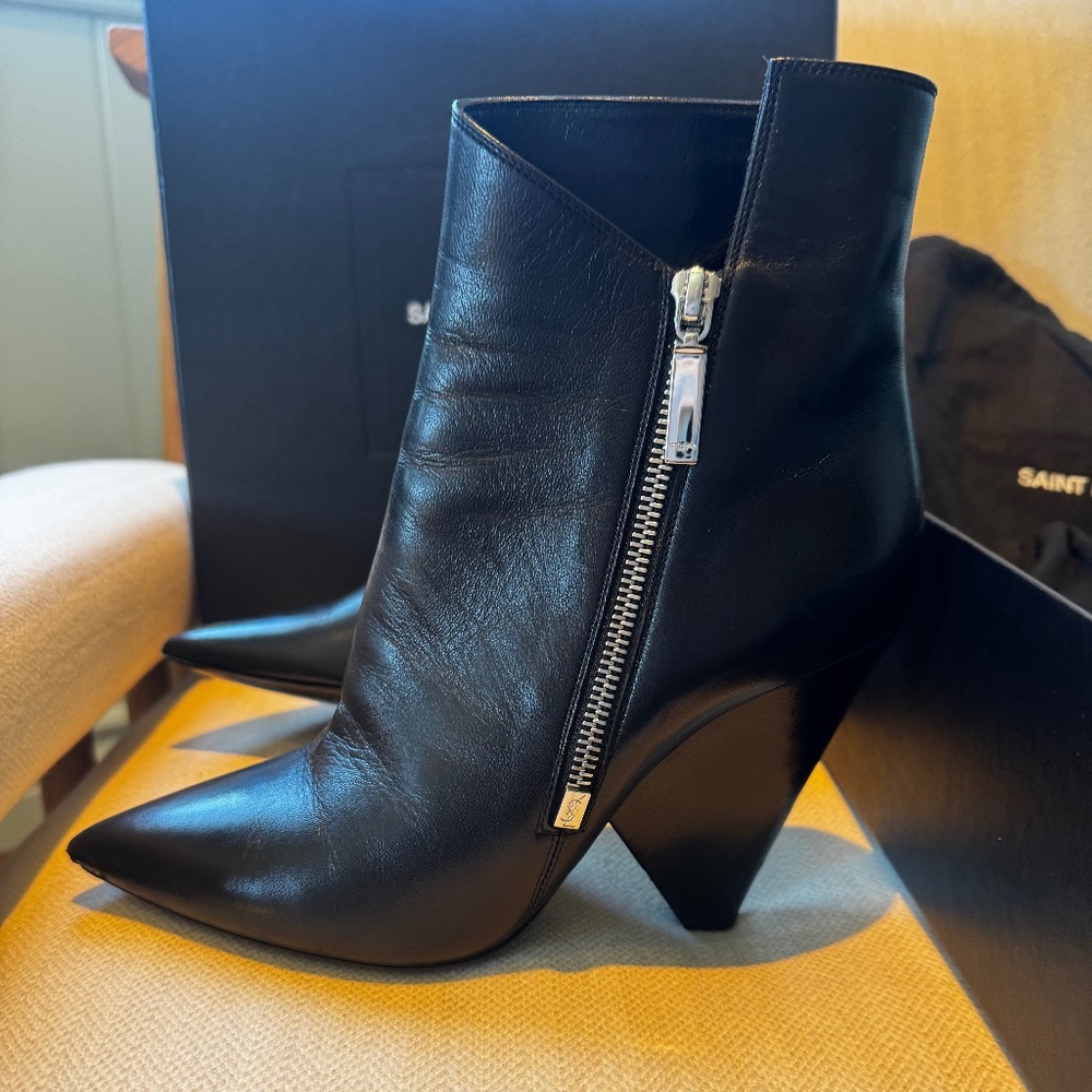YSL High Heel Leather up boot